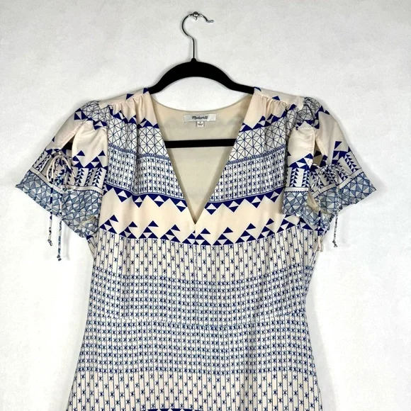 MADEWELL Poppy Dress in lonian Tile - J2333 - Sz 0 - Picture 6 of 12